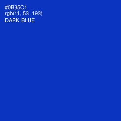 #0B35C1 - Dark Blue Color Image